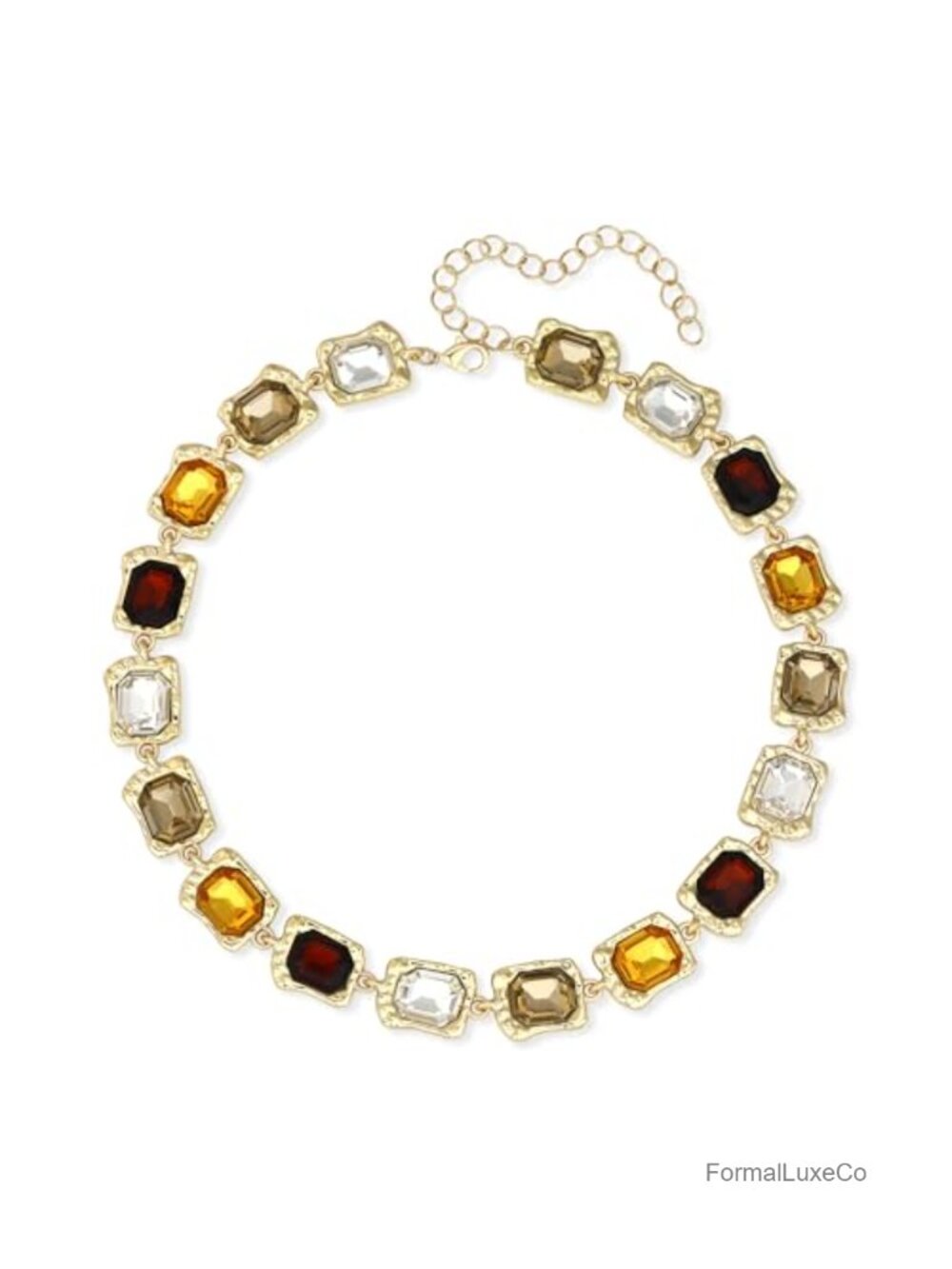 Chunky Gold Evil Eye Cowboy Pendant Necklace Dainty Paperclip Chain Choker